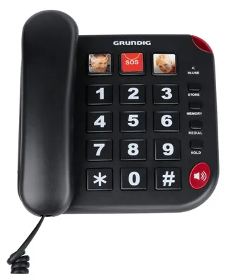Produktbild von Grundig Senior Festnetztelefon  19 x 17.5 x 8 cm / EU Plug 220V  19 x 17.5 x 8 cm