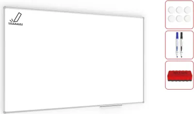 Immagine prodotto di Lavagna magnetica bianca smaltata (cornice in alluminio anodizzato EXPO) 170x100 cm