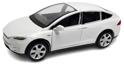 Immagine prodotto di Modello di auto Tesla X90 1:32 bianca in miniatura di auto elettrica con porte apribili