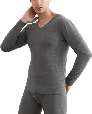 Produktbild von ASKSA Herren Thermounterwäsche Set Atmungsaktiv Weich Innenfleece Thermobekleidung, Dunkelgrau, 3XL