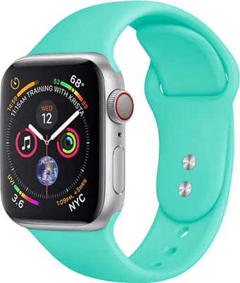 Produktbild von BStrap Soft Silicone Armband für Apple Watch 42/44/45mm, Mint Green
