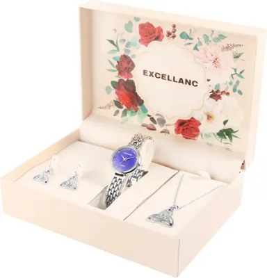 Produktbild von Excellanc Geschenkset mit Armbanduhr, Halskette und Ohrringen