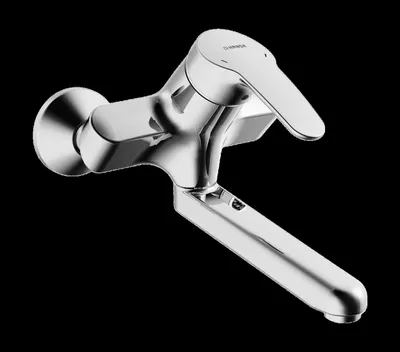 Produktbild von Hansa Waschtisch-Einhand-Wandbatterie HANSAMIX DN 15 Ausladung 246 mm, mit Auslaufentleerung verchromt