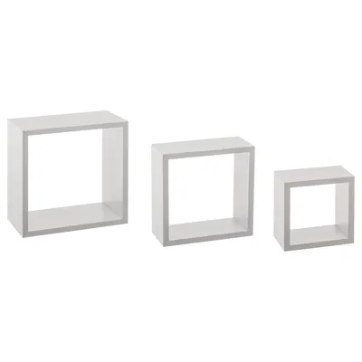 Produktbild von 3 kleine wandregale "fixy" würfel weiß - 5 five simply smart