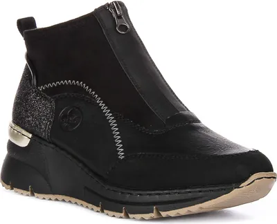 Produktbild von Rieker N6361-00 Zip Stiefel In Schwarz Für Frauen - 6 UK - 39 EU - 8 US / Schwarz