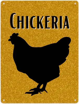 Produktbild von Chickeria Huhn Metallschild XXL in 28x38 cm
