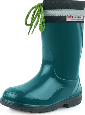 Produktbild von Ladeheid Kinder Mädchen Jungen Gummistiefel mit Stulpe LA-972 (Dunkelgrün/Schwarz, 27 EU)