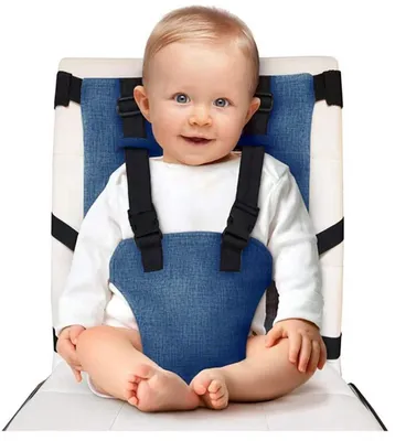Produktbild von Kinderstuhl Sicherheitsgurt Baby – Verstellbares Reise-Harness, tragbar, Blau