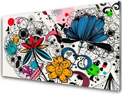 Imagen del producto de Panel protector de vidrio para cocina, 100x50 cm, con diseño abstracto
