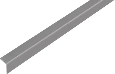 Obrázek produktu pro Úhlový profil Alberts | samolepicí | plast, šedá metalíza | 1000 x 20 x 20 mm