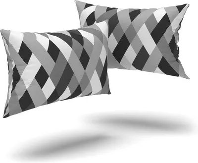 Produktbild von Famanu Kissenbezüge 40 x 80 cm in Grau Schwarz - 2er Set