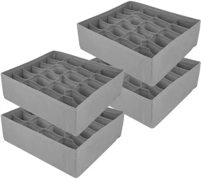 Produktbild von Azomor® Vierteilige faltbare Organizer-Set für Unterwäsche und Accessoires