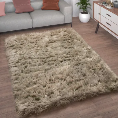 Immagine prodotto di Tappeto in Pelliccia sintetica Tappeto imitazione Pelliccia a pelo lungo Cuscino da seduta Forma a cuore Rotondo Forma pelliccia Dimensioni 40x60 cm