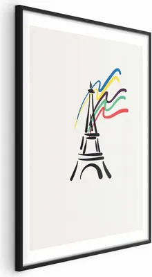 Produktbild von Posterpapier Poster - Eiffel Tower and Colors 40x60 cm Abstrakt i-C-10078-ao-a