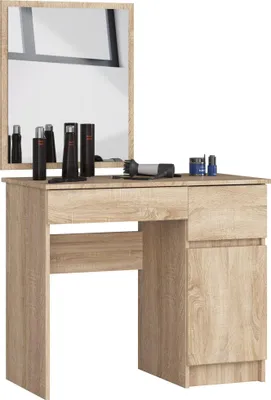 Immagine prodotto di Akord Toeletta Con Specchio In Rovere Sonoma 90X50X142 Cm