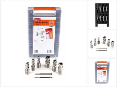Zdjęcie produktu dla FEIN 63134999061, Zestaw wierteł, Metal, 12, 14, 16, 18, 20, 22 mm, Srebrny, B00N9ZK8OG, 720 g