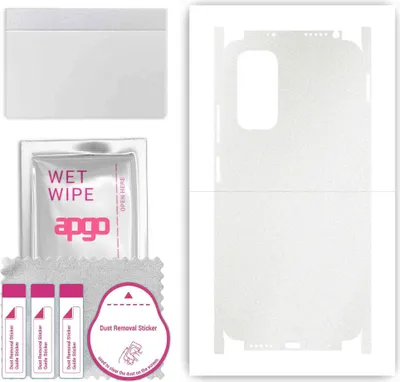 Produktbild von apgo Rückseite + Seiten Schutzfolie, Skin, kompatibel mit Xiaomi Redmi Note 11, Hinten Displayschutzfolie aus Vinylfolie, kratzfest, einfache Montage - Matt Transparent
