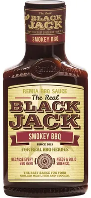 Produktbild von Remia Black Jack Smokey BBQ Sauce 450g – Würzige, rauchige Barbecue-Sauce