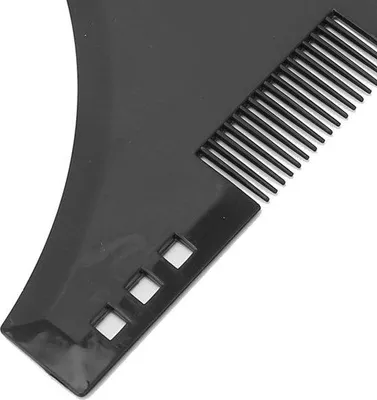 Image de Outil de coiffage pour barbe pour homme, noir, avec peigne