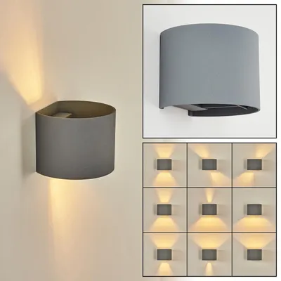 Produktbild von Vaccina »Vaccina« moderne Wandlampe aus Metall in Grau