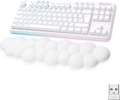Obrázek produktu pro Logitech G 920-010454, Bezdrátový, RF bezdrátové + Bluetooth, Mechanický spínač, QWERTY, RGB LED, Bílá