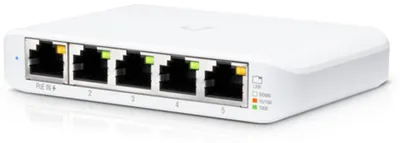 Obrázok produktu pre Ubiquiti UniFi Switch Flex Mini (5-pack), Riadený, Gigabit Ethernet (10/100/1000), Podpora napájania cez Ethernet (PoE)