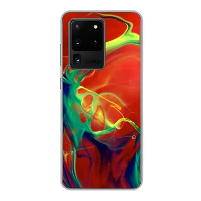 Produktbild von MuchoWow® Handyhülle Schutzhülle Hülle für Samsung Galaxy S20 Ultra Kunst - Tinte - Farben - Psychedelisch Silikon Softcase Handy Hülle - Karteninhaber