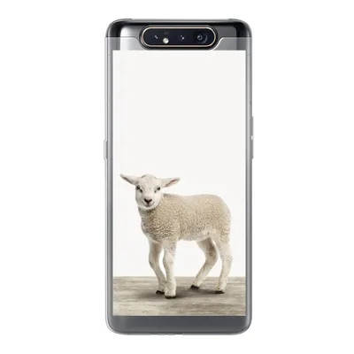 Produktbild von MuchoWow® Handyhülle Schutzhülle Hülle für Samsung Galaxy A80 Lamm - Schaf - Tiere - Kinder - Mädchen - Jungen Silikon Softcase Handy Hülle - Schutzdeckel