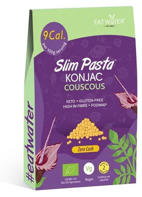 MAKARON (KONJAC) W KSZTAŁCIE KUSKUSU BEZGLUTENOWY BIO 270 g (200 g) - SLIM (EAT WATER)