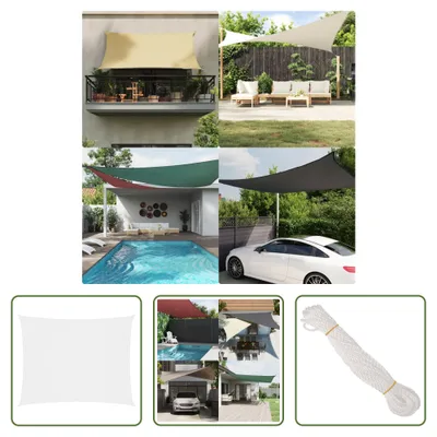 Immagine prodotto di The Living Store Tenda da sole in tessuto Oxford rettangolare 6x7 m Bianco