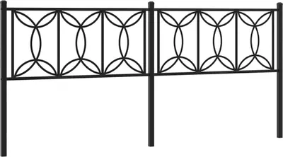Produktbild von vidaXL Ersatz-Kopfteil Metall Schwarz 200 cm
