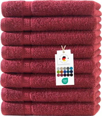 Produktbild von Handtücher 50x100 cm aus 100% Baumwolle im 8er Set, Frottier Handtücher Set 500g/m2