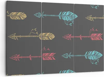Produktbild von Bild auf Leinwand - Leinwandbild - Pfeil Feder - 105x70cm - Wand Bild - Wanddeko - Wandbilder - Leinwanddruck - Bilder - Kunstdruck - Wanddekoration - Leinwand bilder - Wandkunst - CE105x70-3874