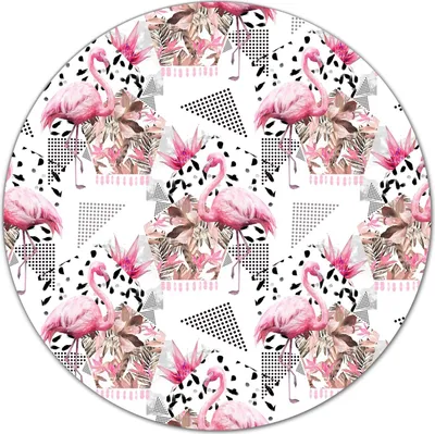 Produktbild von Glas-Herdabdeckplatte Glaskeramikkochfeld-Abdeckung Schneideplatten - 40 cm - Abstrakter Flamingo