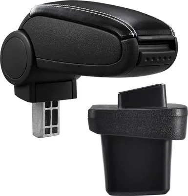 Produktbild von Armlehne Mittelarmlehne MAL KOMPLETT Leder Schwarz Weiß für VW Golf 7 VII