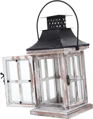 Imagen del producto de Linterna vintage para velas y elementos de hierro para el hogar y el jardín