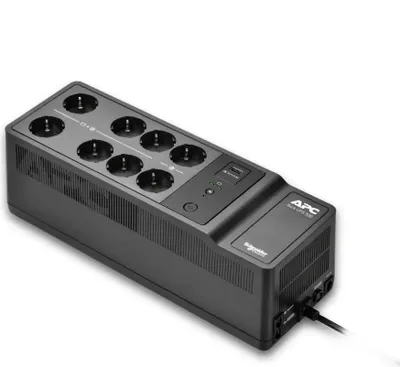 Produktbild von APC Back-UPS BE1050G2-GR - USV 8x Schuko, 1050VA, 2 USB-Ladegeräte, 1 USB-Datenanschluss, Standby (Offline), 1,05 kVA, 600 W, Schrittweise, 180 V, 266 V