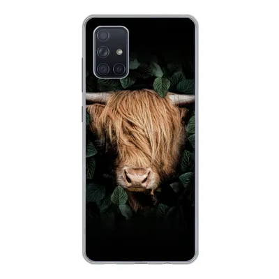 Produktbild von MuchoWow® Handyhülle Schutzhülle Hülle für Samsung Galaxy A51 Schottische Highlander - Tier - Flora Silikon Softcase Handy Hülle - Schutzabdeckung