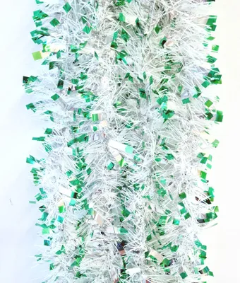 Produktbild von 5m Lametta Weihnachtsgirlande Christbaumschmuck Girlande Weihnachten Deko LMT6 Grün