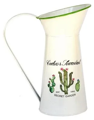 Produktbild von Handgefertigter Metallkrug, 23 cm hoch, 22 cm breit, 12 cm tief, Veredelung Spanien