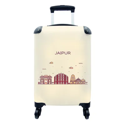 Obrázok produktu pre Kufrík Ručná batožina na kolieskach Malý cestovný kufor so 4 kolieskami India - Džajpur - panoráma - Veľkosť kabíny < 55x40x23 cm & 55x40x20 cm - Foto