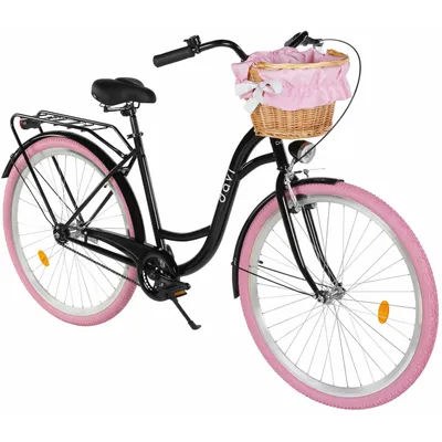 Produktbild von Damenfahrrad Davi Lila 28", 1 Gang, 155-180 cm, Schwarz/Rosa