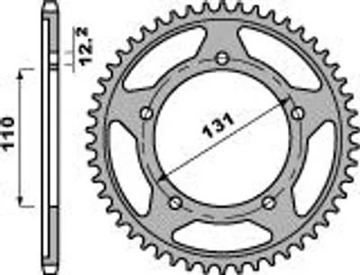 Produktbild von Hintere Kettenrad 46 Zähne BMW S 1000 RR 09-15 C45 525 PBR 4585