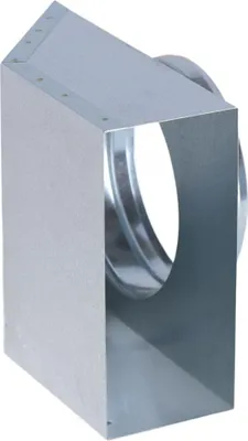 Produktbild von Flachkanal Übergang 90°, 200 x 90 mm auf Ø 160 mm