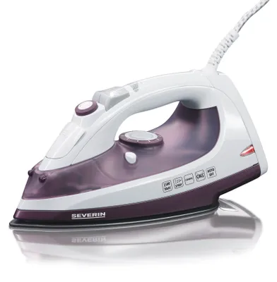 Produktbild von Severin BA 3210, Trocken- & Dampfbügeleisen, Keramik-Bügelsohle, 70 g/min, Violett, Weiß, 30 g/min, 0,225 l