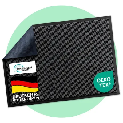 Produktbild von Floordirekt Fußmatte SKY Novo, rutschfeste TPE-Rückseite, effektive Schmutzaufnahme, In- & Outdoor Schmutzfangmatte, Anthrazit, 80x120x0,7 cm