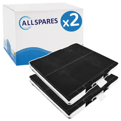 Produktbild von AllSpares Aktivkohlefilter für Dunstabzugshauben 2x geeignet für Bosch DHZ5325 / 11026769/00705431 / 00703595, Siemens LZ53251 und Neff Z5101X1 (232x215x22mm)
