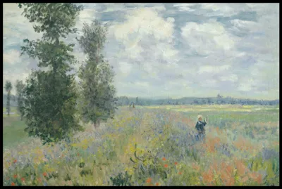Immagine prodotto di Poster 91,5x61 cm Campi di papaveri vicino ad Argenteuil, Monet Vintage