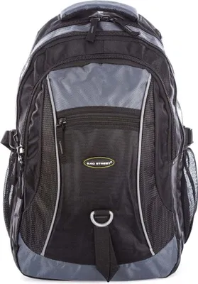 Produktbild von Bag Street Damen und Herren Alltag und Arbeit 3 Fächer Rucksack Schwarz mit Grau