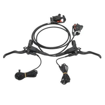 Obrázek produktu pro Sada hydraulických kotoučových brzd Power Off, skládací olejová kotoučová brzda, hydraulická brzda Power Off, sada kotoučových brzd Bike Oil Pressure, hydraulická kotoučová brzda s dvojitým pístem, prodloužená olejová brzda z hliníkové slitiny